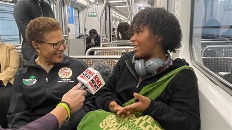 L.A. Mayor Karen Bass rides Metro to promote public transit amid 10 Fwy commuting nightmare 